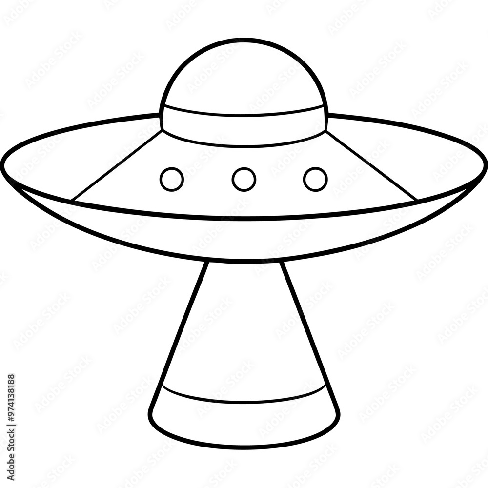 saucer ufo outline coloring book page line art drawing saucer ufo outline coloring book page line art drawing