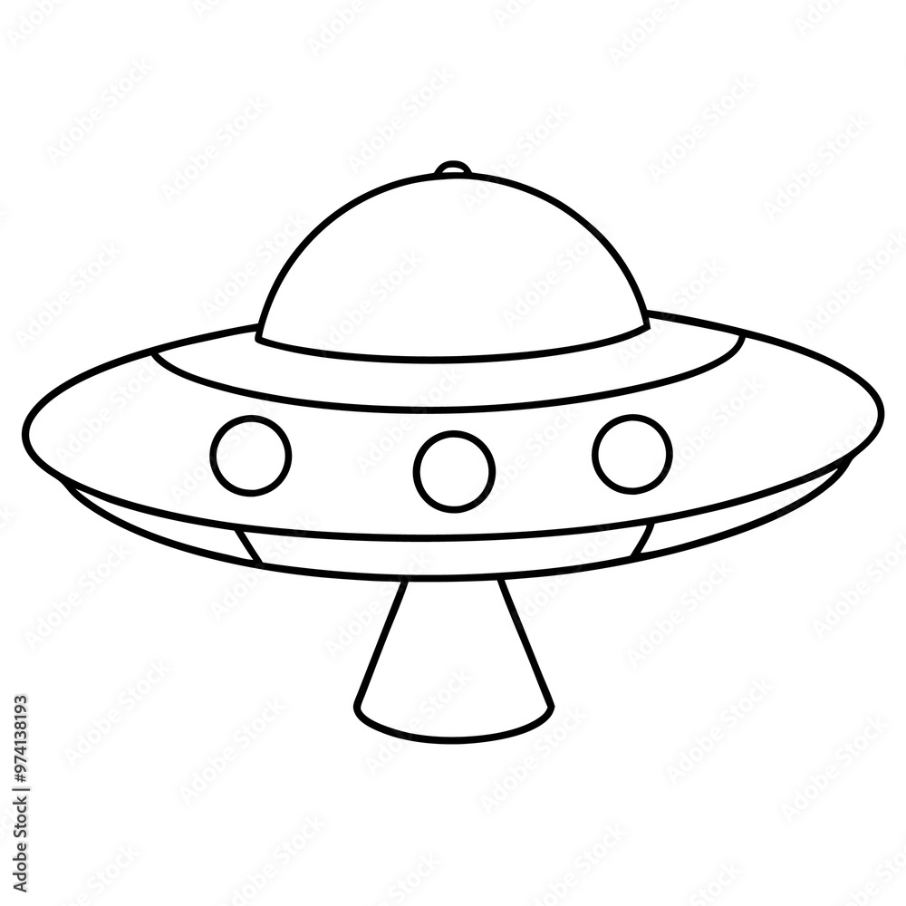 saucer ufo outline coloring book page line art drawing saucer ufo outline coloring book page line art drawing