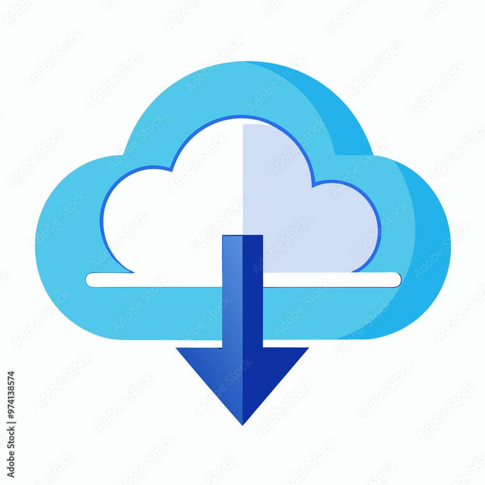cloud computing architecture icon illustration cloud computing architecture icon illustration