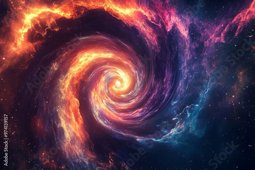 Cosmic Nebula Swirl