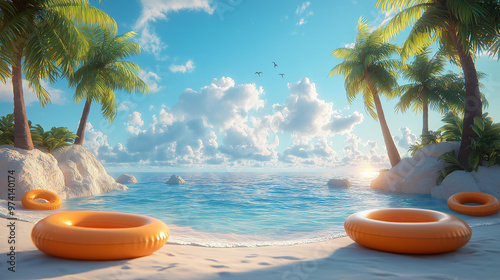 summer 3d background