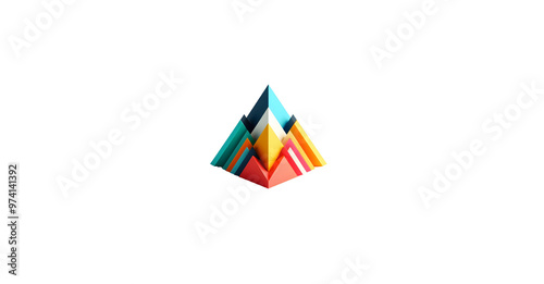 Free Download Vibrant Colorful Geometric Shapes Abstract 3D Pyramids Design | Modern Art Background - GFXLoad