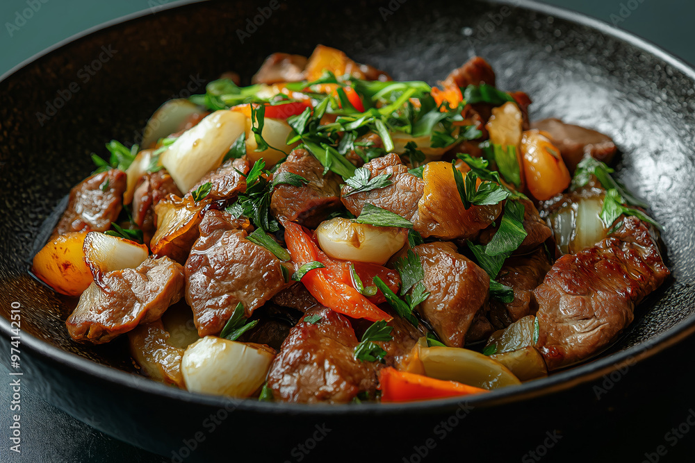 Kazakh Kuurdak with Tender Lamb, Onions, and Bell Peppers Kazakh Kuurdak with Tender Lamb, Onions, and Bell Peppers