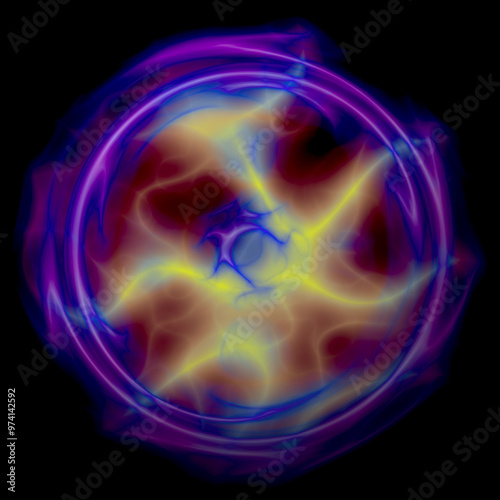 glowing plasma ball lightning abstract background