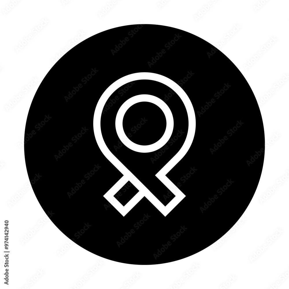 AIDS Care Icon Circular Outline Style AIDS Care Icon Circular Outline Style