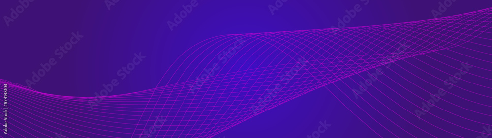 Naklejka premium abstract blue line wave vector modern line abstract technology background. Modern smooth wavy lines. Futuristic concept. Suit for banner, brochure, cover, website, science, music, corporate, flyer.