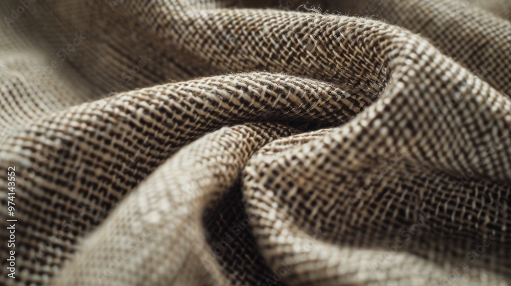 Textured brown fabric with an intricate weave displayed under soft lighting, showcasing its rich detail and warmth, creating a cozy and inviting atmosphere in the setting Textured brown fabric with an intricate weave displayed under soft lighting, showcasing its rich detail and warmth, creating a cozy and inviting atmosphere in the setting