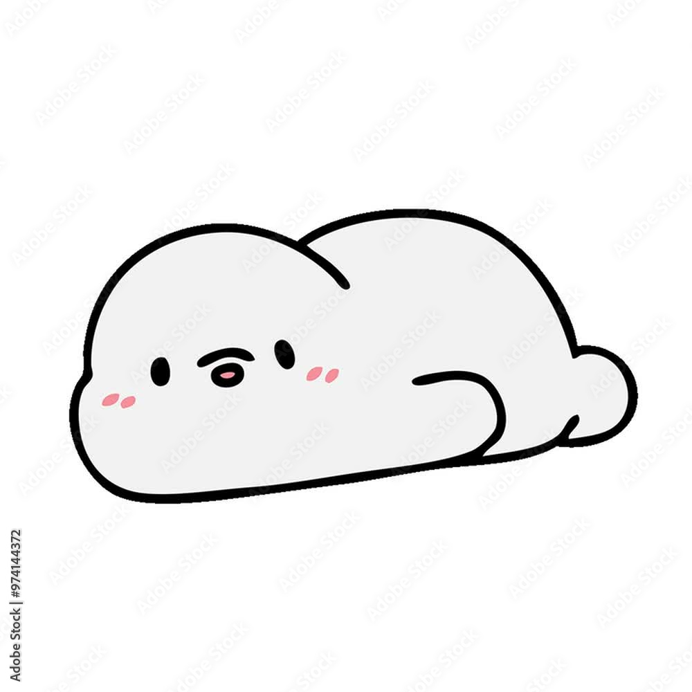 cute cartoon of a little seal cute cartoon of a little seal