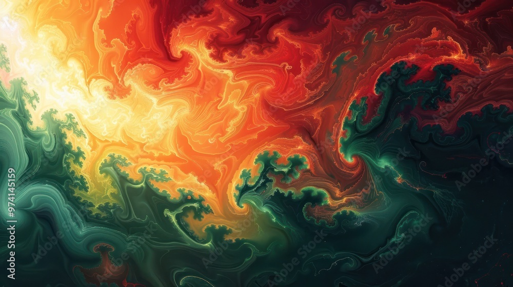 Dramatic and Fiery Surreal Abstract Digital with Vibrant Colorful Swirling Flames Smoke and Clouds in a Captivating Atmospheric Landscape Dramatic and Fiery Surreal Abstract Digital with Vibrant Colorful Swirling Flames Smoke and Clouds in a Captivating Atmospheric Landscape