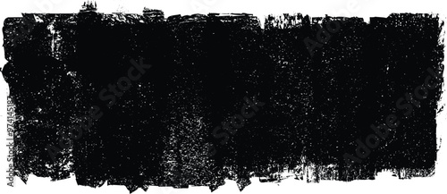 Grunge textured banner with rough edges. Vector roller paint. Overlay distress texture . Simply place texture over any object to create grunge effect . Banner with grungy surface for your design. 