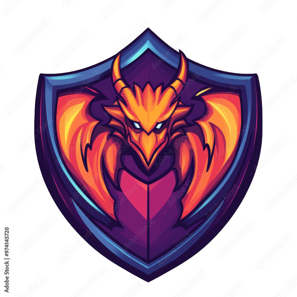 Fiery Dragon Shield Logo