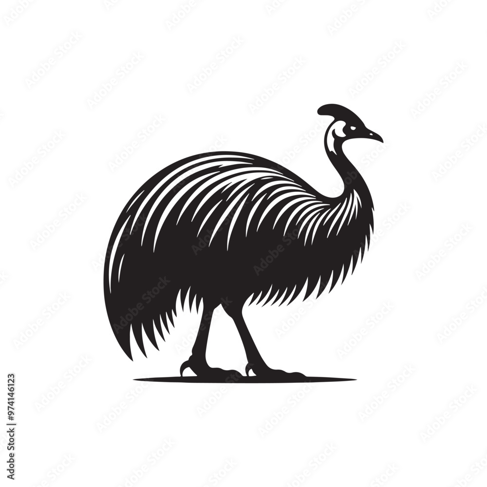 Simplified cassowary silhouette for creative and modern use - Cassowary illustration - minimallest cassowary vector
Simplified cassowary silhouette for creative and modern use - Cassowary illustration - minimallest cassowary vector