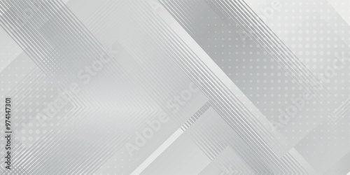 Wallpaper Mural Grey and white tech arrows abstract modern background. Concept vector design Torontodigital.ca