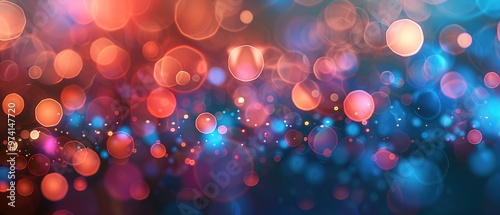 Abstract backgrounds created by circles of bokeh light 