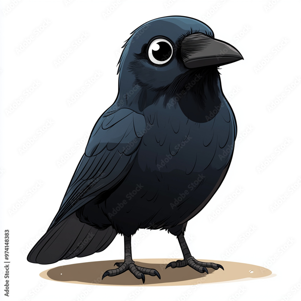 crow on a white background, Clipart crow on a white background, Clipart