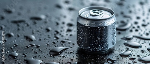 Empty can of soda or beer isloated  photo