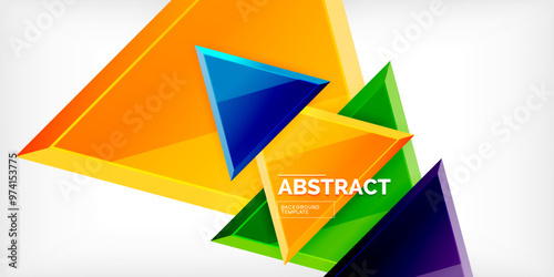 Free Download Abstract background - glossy triangles. Vector Illustration For Wallpaper, Banner, Background, Card, Book Illustration, landing page - GFXLoad