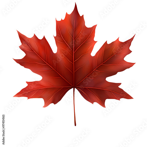 Vibrant Red Maple Leaf: Symbol of Autumn and Nature's Beauty