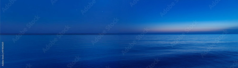blue sky and sea in the night