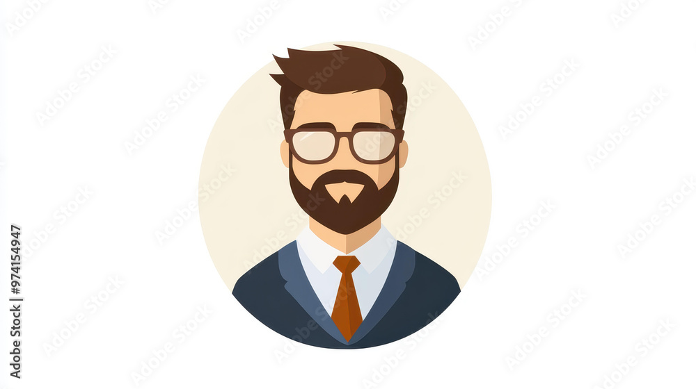 Upgrade your profile pic with a sleek businessman avatar Glasses add a touch of professionalism against a clean background. Upgrade your profile pic with a sleek businessman avatar Glasses add a touch of professionalism against a clean background.