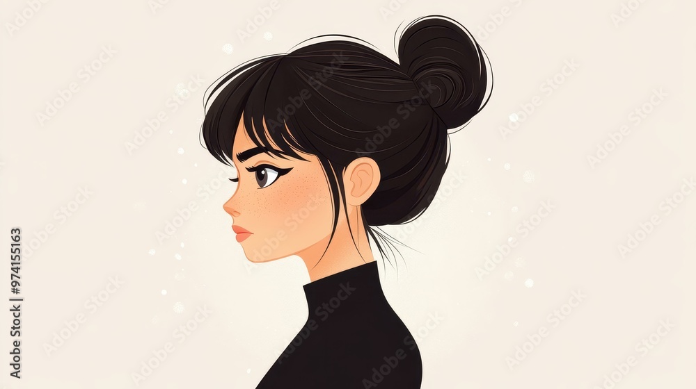 Fun and vibrant cartoon woman with a cheerful expression, set against a bright, clean background. Fun and vibrant cartoon woman with a cheerful expression, set against a bright, clean background.