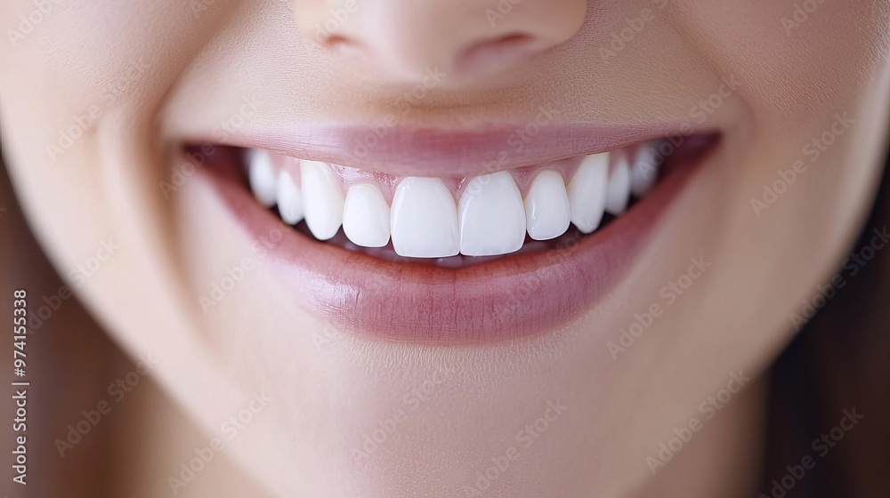 Fototapeta premium Enhance your smile with Emax and zirconium porcelain veneers for a radiant, natural-looking aesthetic. Experience the transformative power of dental laminates