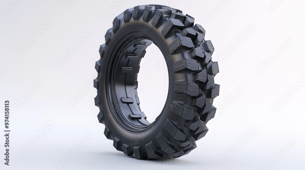 Rugged motorcycle tire designed for enhanced grip and stability on varied terrain, displayed standing against a plain background. Rugged motorcycle tire designed for enhanced grip and stability on varied terrain, displayed standing against a plain background.