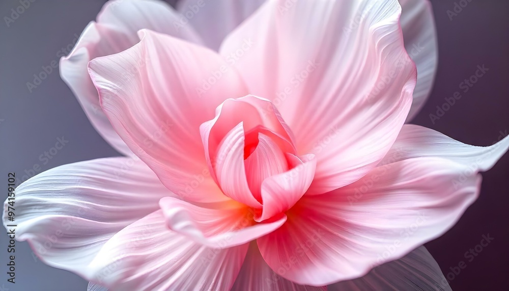 Abstract image of a flower in soft pastel colors, flowing, translucent petals with a blend colour Abstract image of a flower in soft pastel colors, flowing, translucent petals with a blend colour