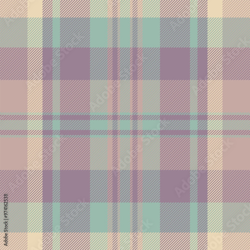 Summertime check textile texture, vintage pattern vector plaid. Scotland fabric background tartan seamless in pastel and light colors.