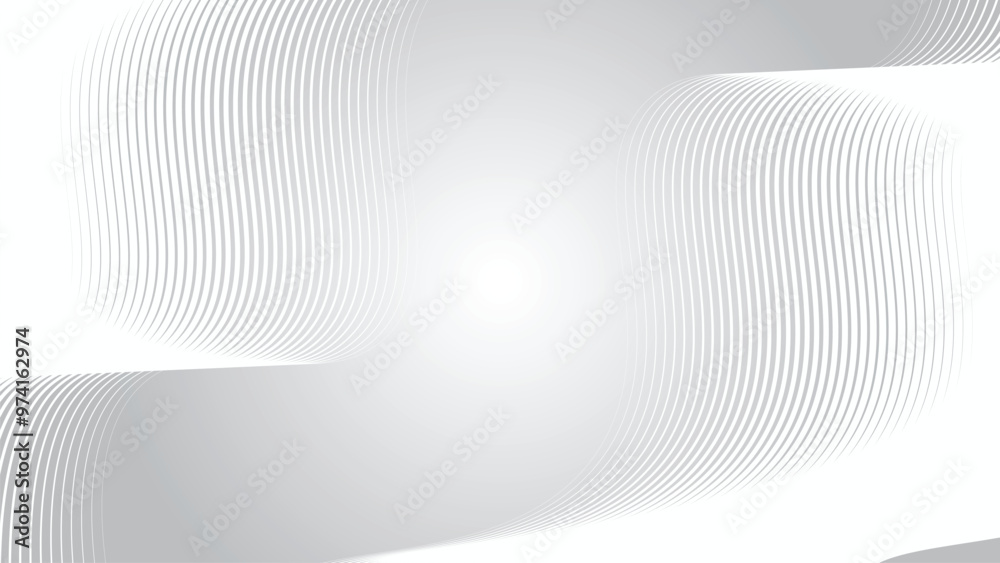Fototapeta premium Gray curved lines abstract background for backdrop or presentation