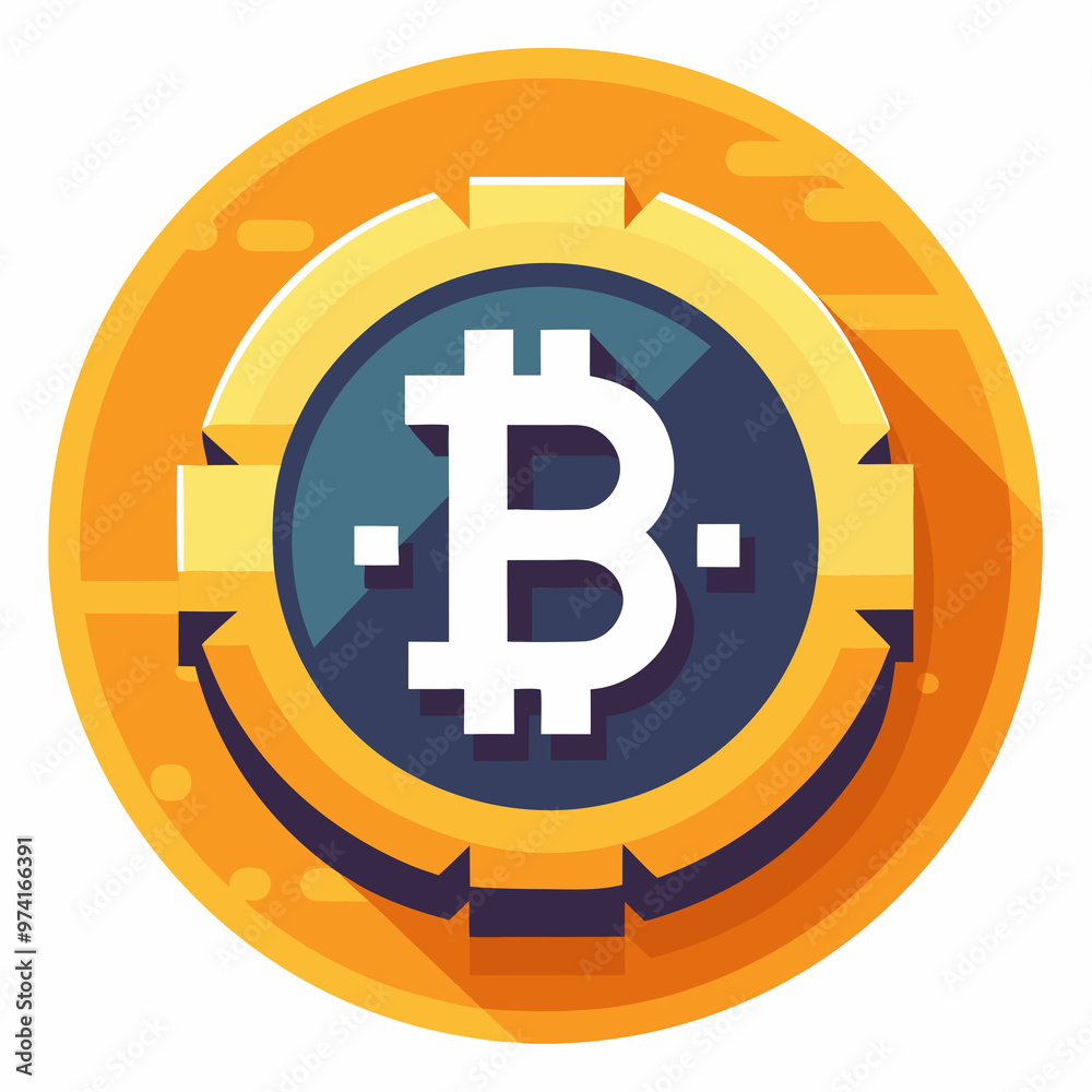 Obraz premium bitcoin currency icon