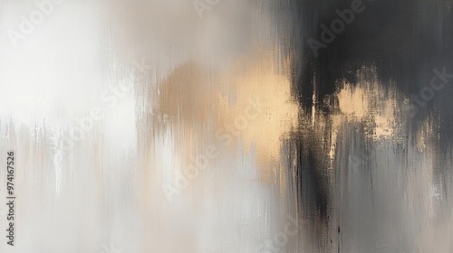 Abstract Canvas Texture with Gray, White, and Gold Tones, abstract art , canvas texture , gold tones , brush strokes