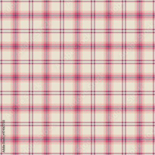 Hotel texture background check, site pattern plaid seamless. Jacket tartan fabric textile vector in light and red colors.