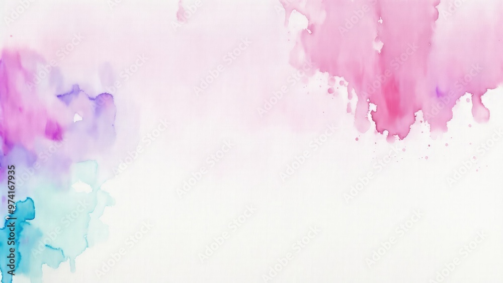 Obraz premium Colorful Watercolor blot painting texture abstract background
