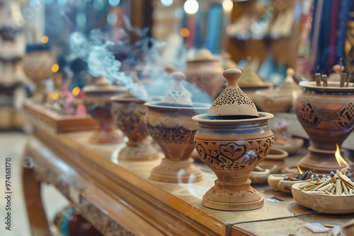 Traditional turkish hookah in the bazaar of Istanbul, Turkey photo