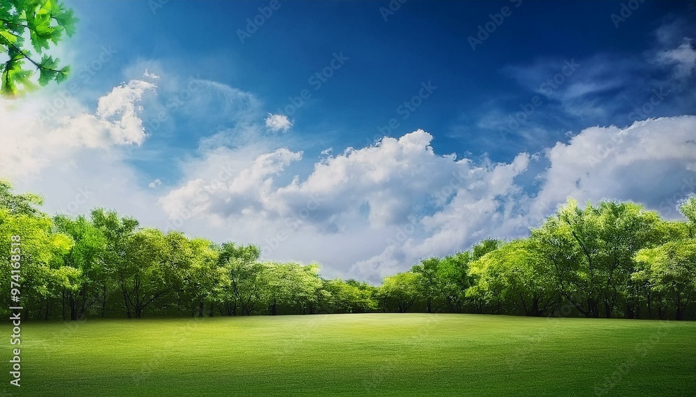 Obraz premium grass and blue sky