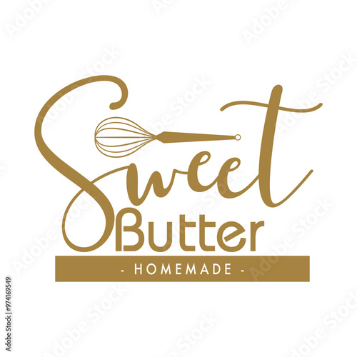 Logo Bakery Shop Minimal Style with Whisk White And Gold Color.