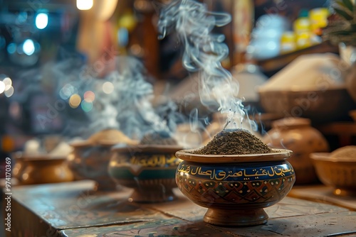 Traditional turkish hookah in the bazaar of Istanbul, Turkey photo