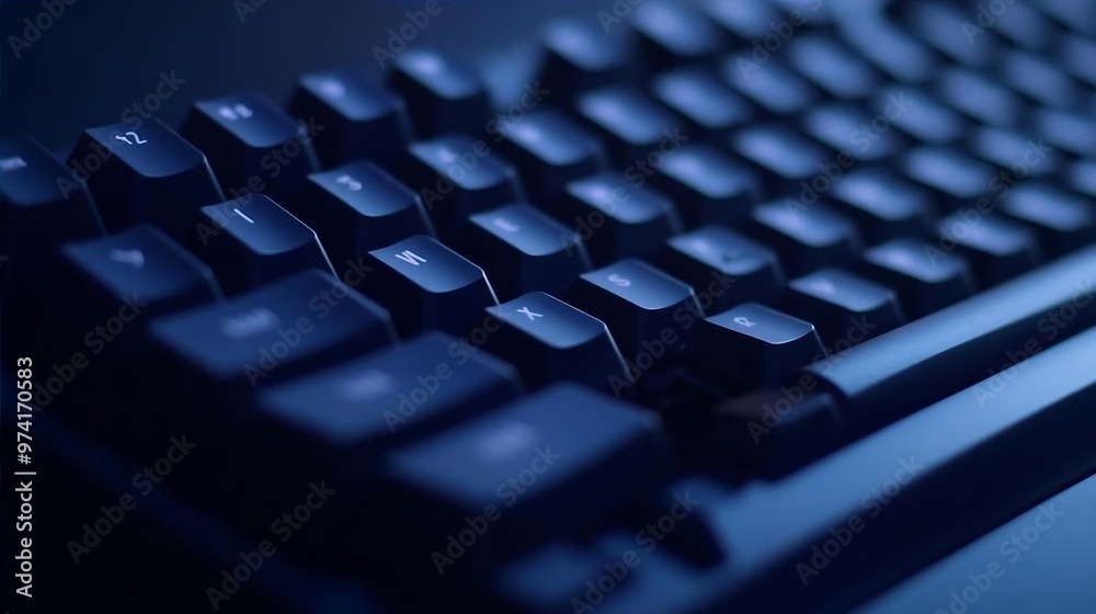 Blue Keyboard Closeup Blue Keyboard Closeup