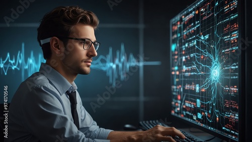  IT expert using EEG headset and machine learning to upload brain into computer, gaining immortality. Computer scientist develops AI experiment, inserting his persona into cyberspace