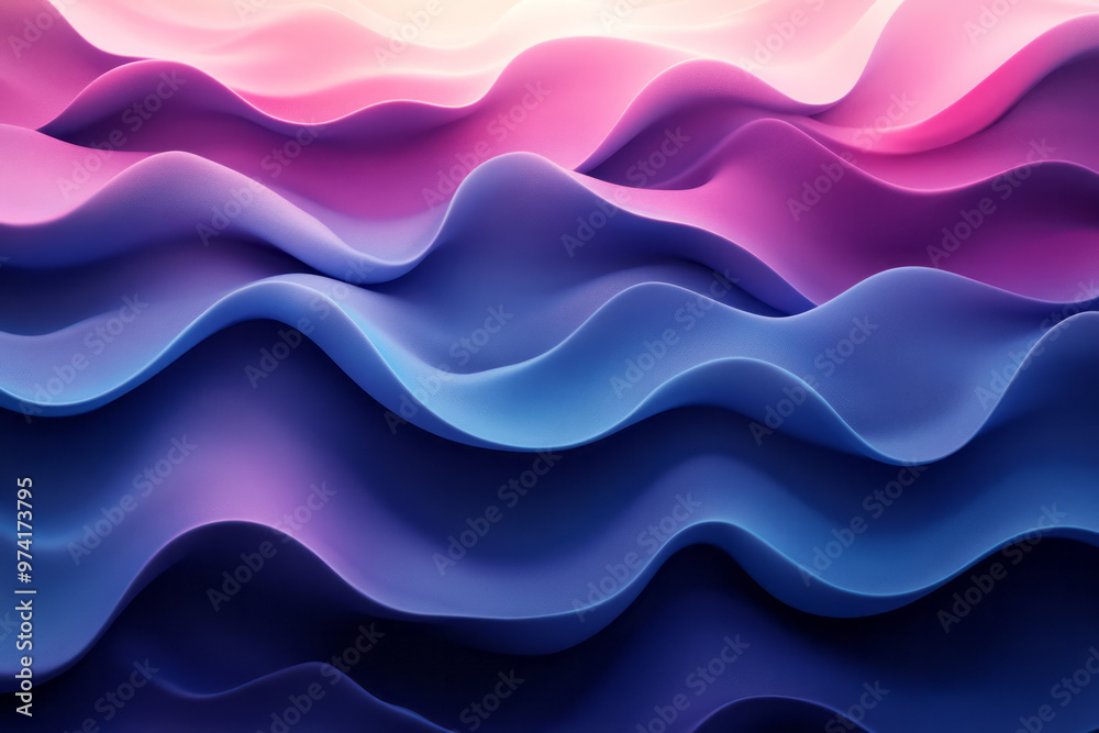 A seamless pattern of blue and violet waves creating a sense of motion,