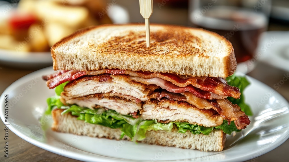 Delicious Crispy Chicken and Bacon Sandwich