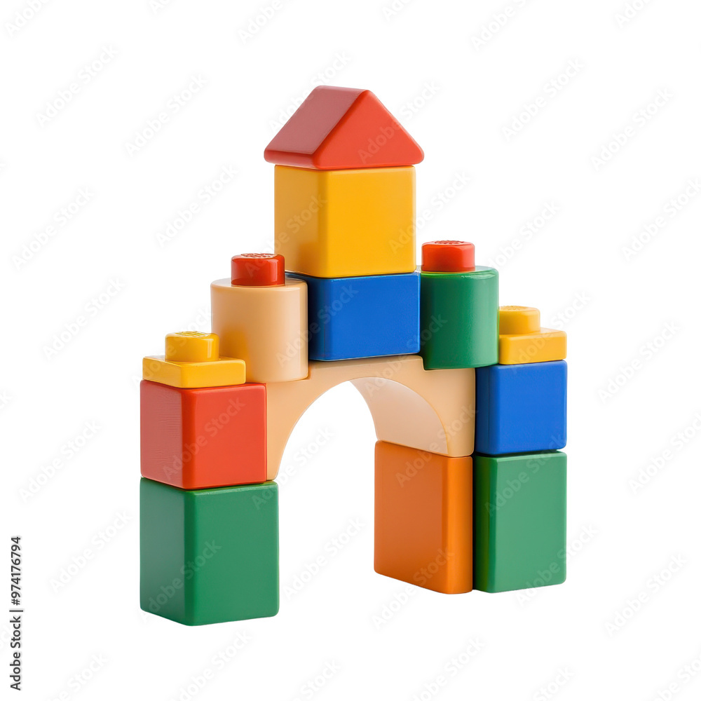 Colorful building blocks create a playful architectural structure for children's development and creativity. Colorful building blocks create a playful architectural structure for children's development and creativity.