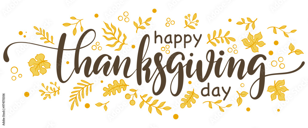 Happy thanksgiving hand lettering calligraphy isolated on white background. Vector holiday illustration element. Happy thanks giving script calligraphy Happy thanksgiving hand lettering calligraphy isolated on white background. Vector holiday illustration element. Happy thanks giving script calligraphy