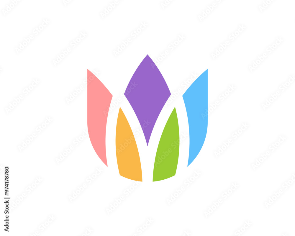 Abstract tulip flower vector logo Abstract tulip flower vector logo