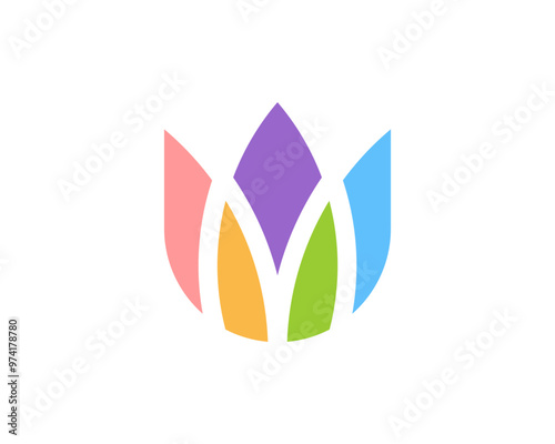 Abstract tulip flower vector logo