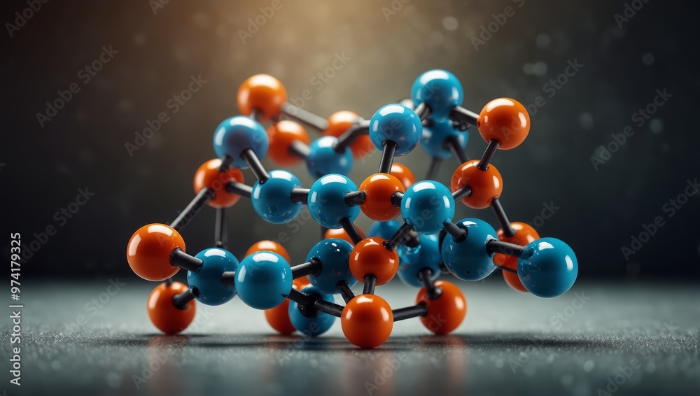 Science background molecule and atom model Science background molecule and atom model