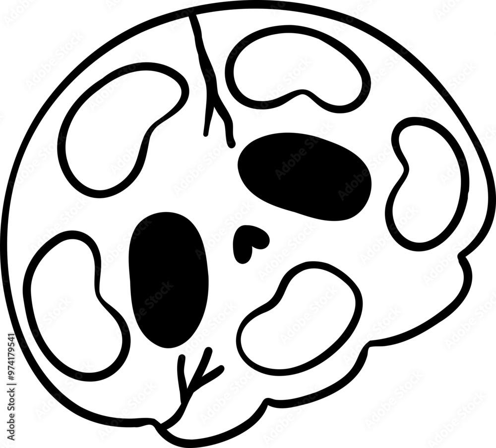 Groovy Retro School Supplies Halloween color plate cartoon outline Groovy Retro School Supplies Halloween color plate cartoon outline