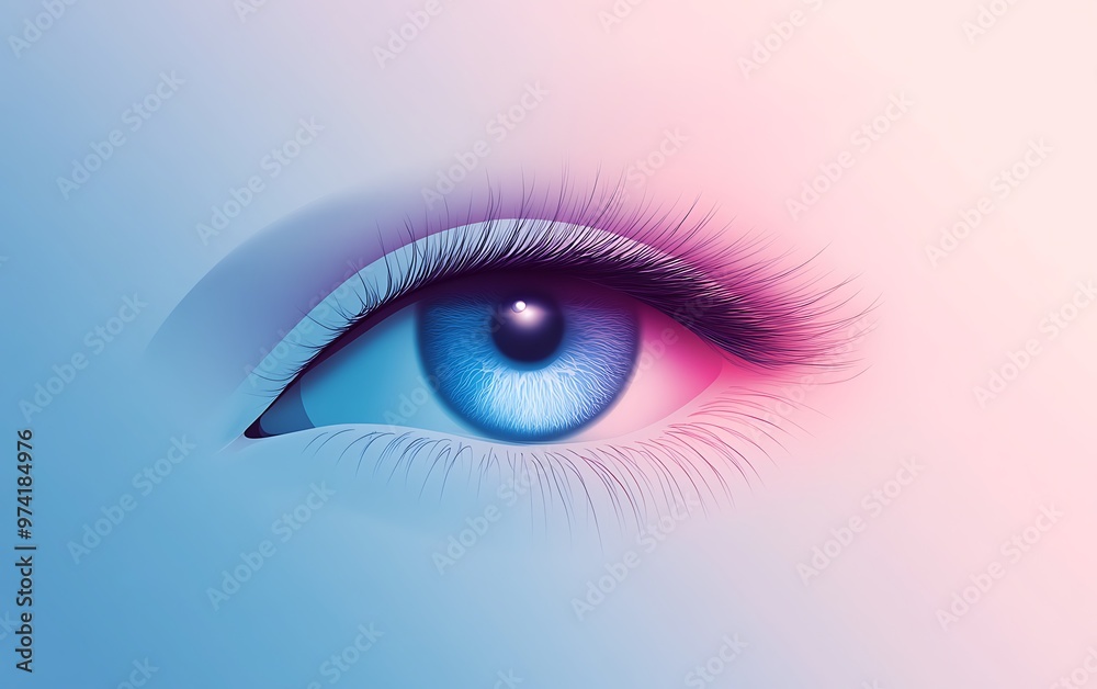Serene Eye Symbol of Clarity and Inner Calm on Gradient Background - Vector Design Serene Eye Symbol of Clarity and Inner Calm on Gradient Background - Vector Design