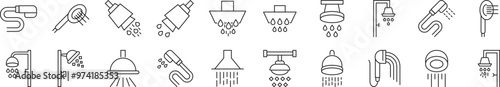 Shower Icon for Sites and Webs. Illustration for web sites, apps, design, banners and other purposes